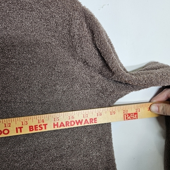 Barefoot Dreams‎ cozychic Brown Open Front Cardigan Sweater Pockets S/M EUC - Picture 12 of 12